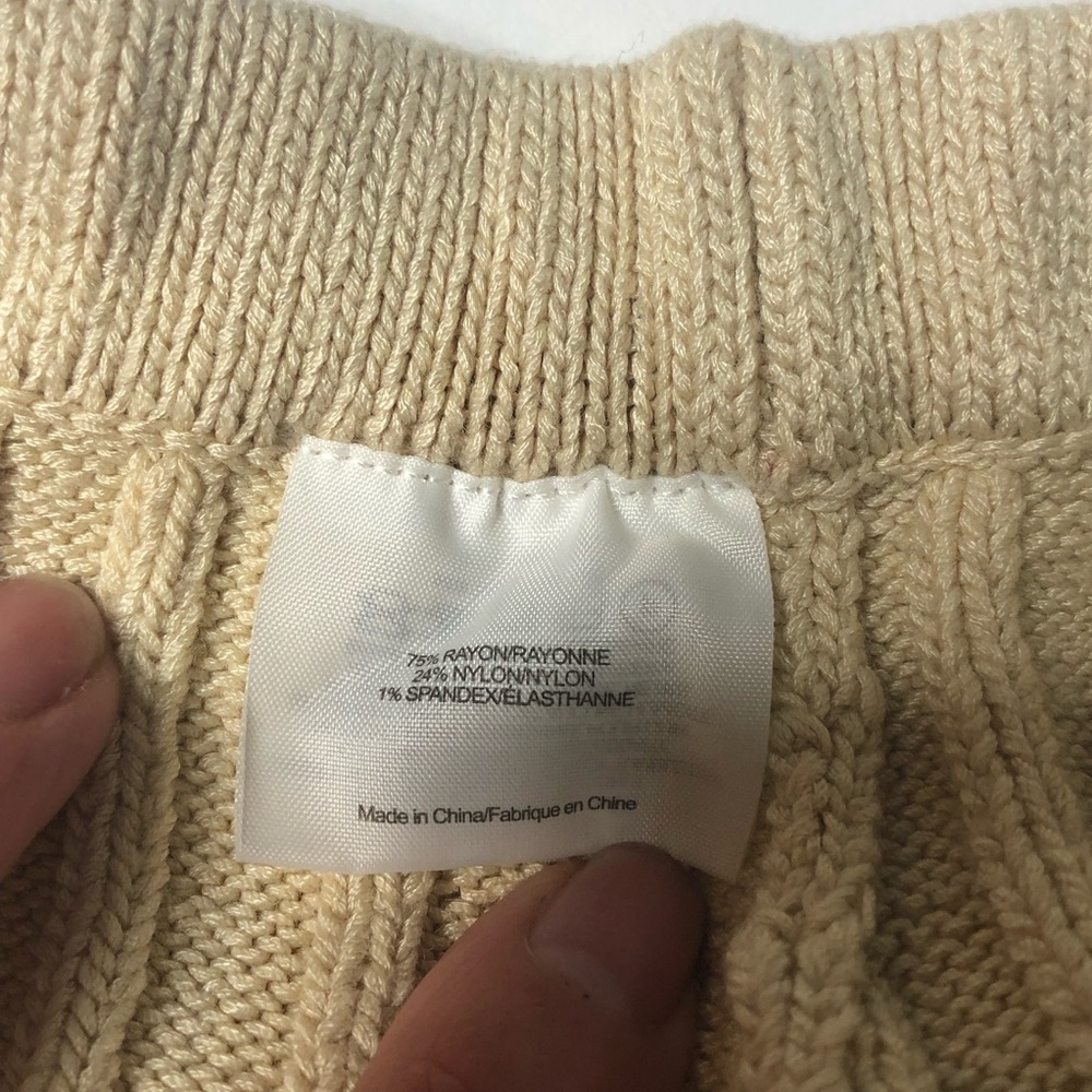 Tory Burch Ribbed Sweater Skirt cream/navy medium - Picture 7 of 9